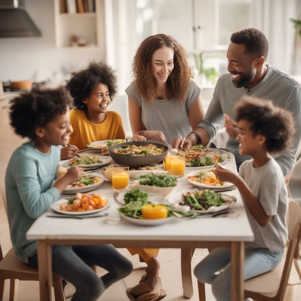 Family Enjoying Meal Together