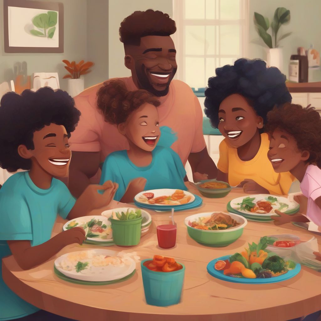 Family Enjoying Meal Together