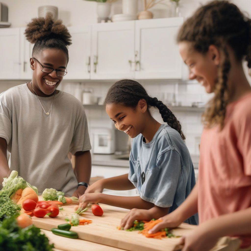 Teenager Learning to Cook